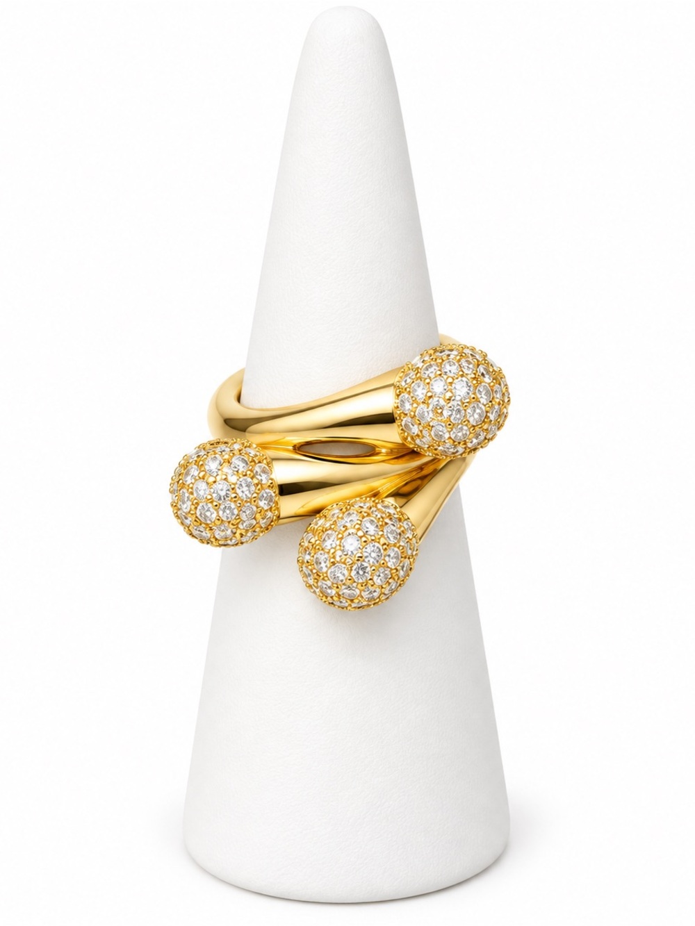 Crystal pave bypass ring size 7.25